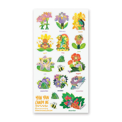 Sticker Sheet; Flower Power