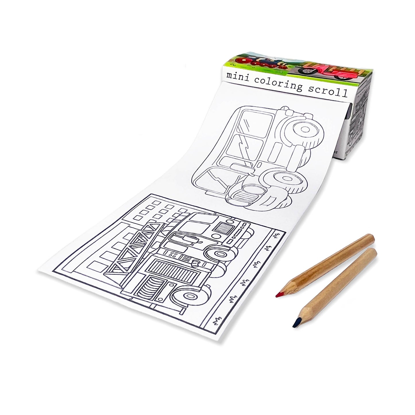 Mini Coloring Scrolls | 16 ft, Adhesive-Backed, 2 Themes | Elseware Unplug