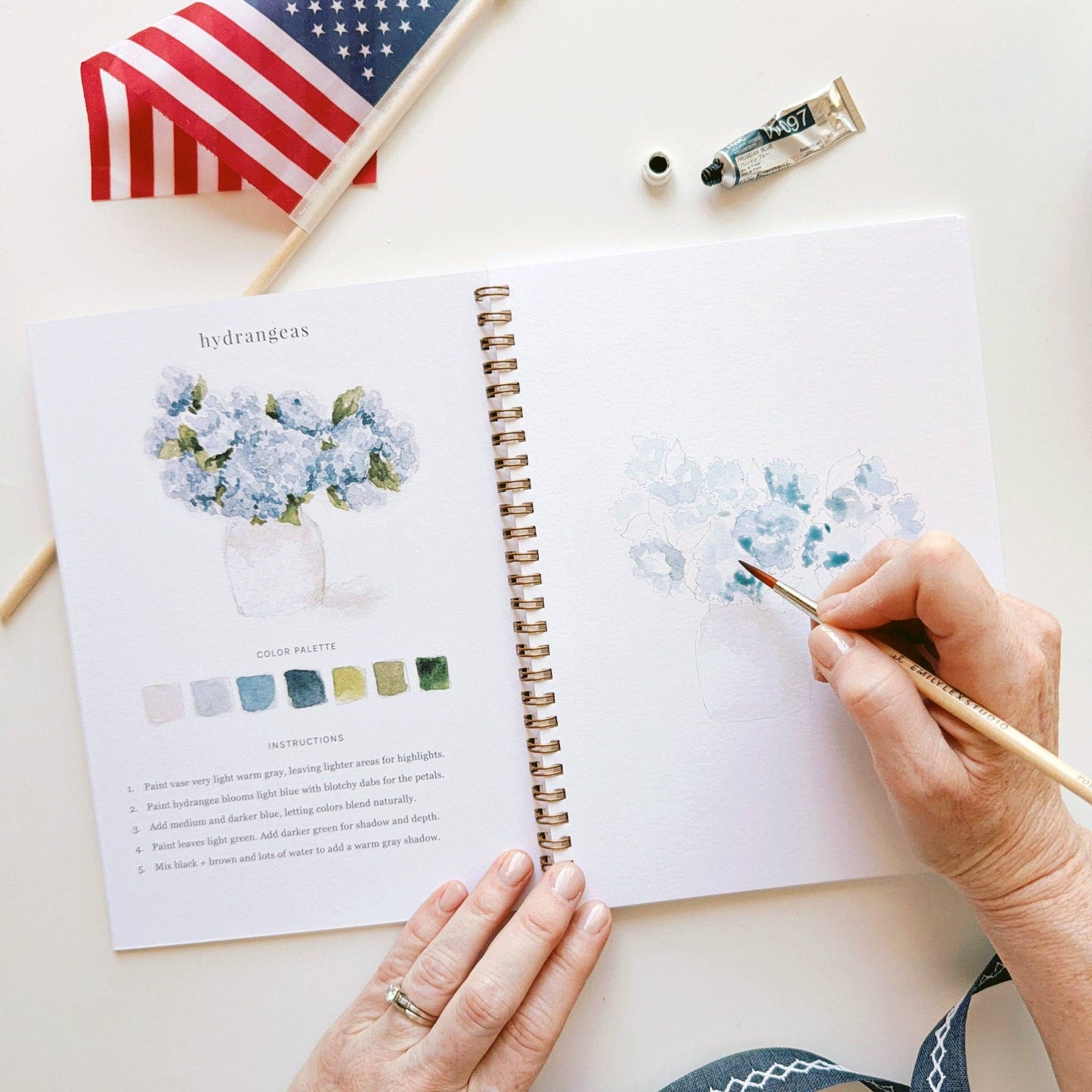 Watercolor Workbook; Americana By Emily Lex