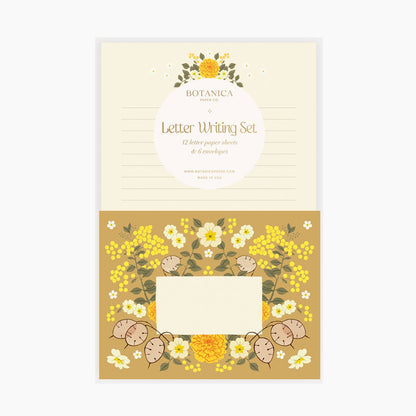 Letter Writing Set; Sunrise By Botanica Paper Co. (12 Letters + 6 Envelopes)