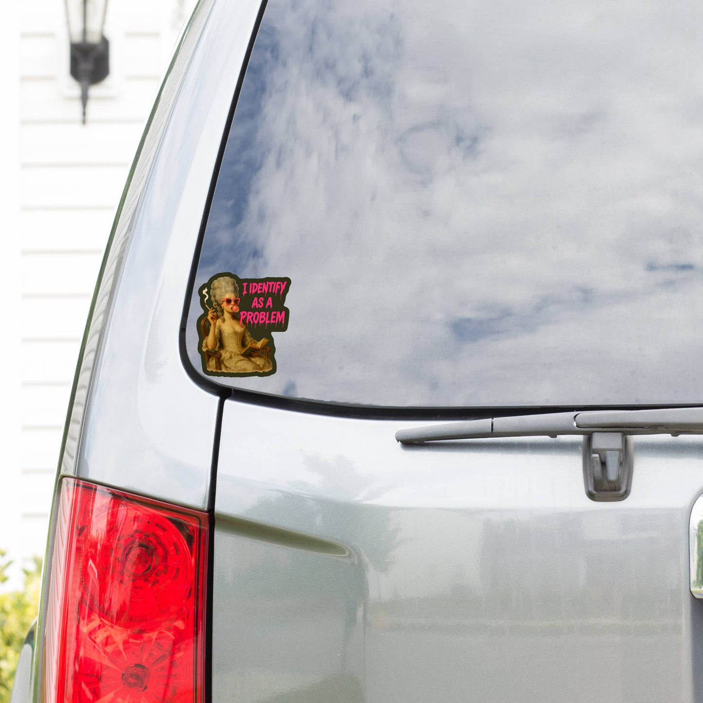 Vinyl Sticker; Identify As A Problem (Funny Book High Quality)