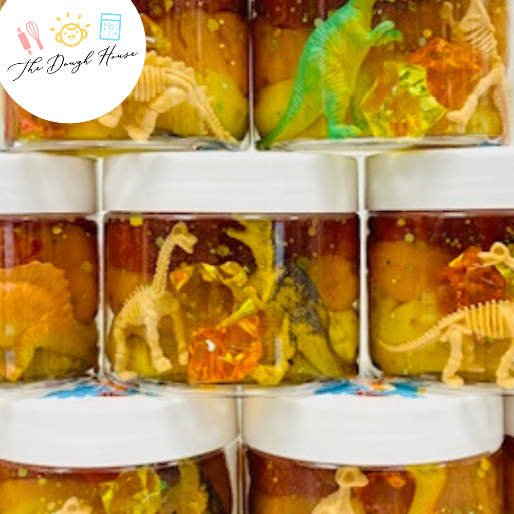 Magical Jars; Fun Size Dinosaur (Sensory Dough & Trinkets)