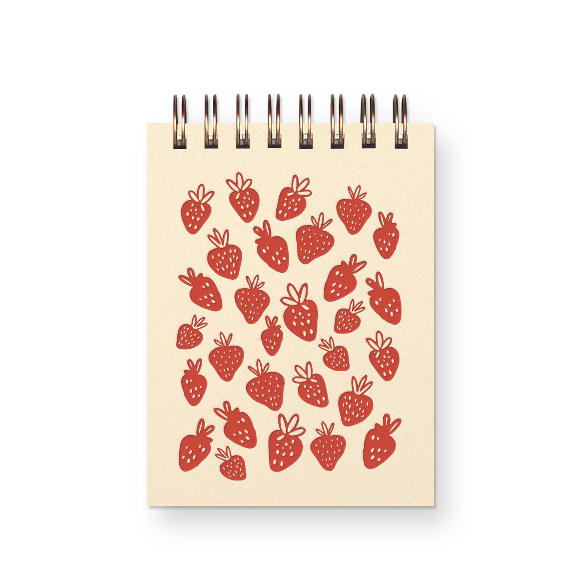 Mini Jotter Notebook; Strawberry Pattern