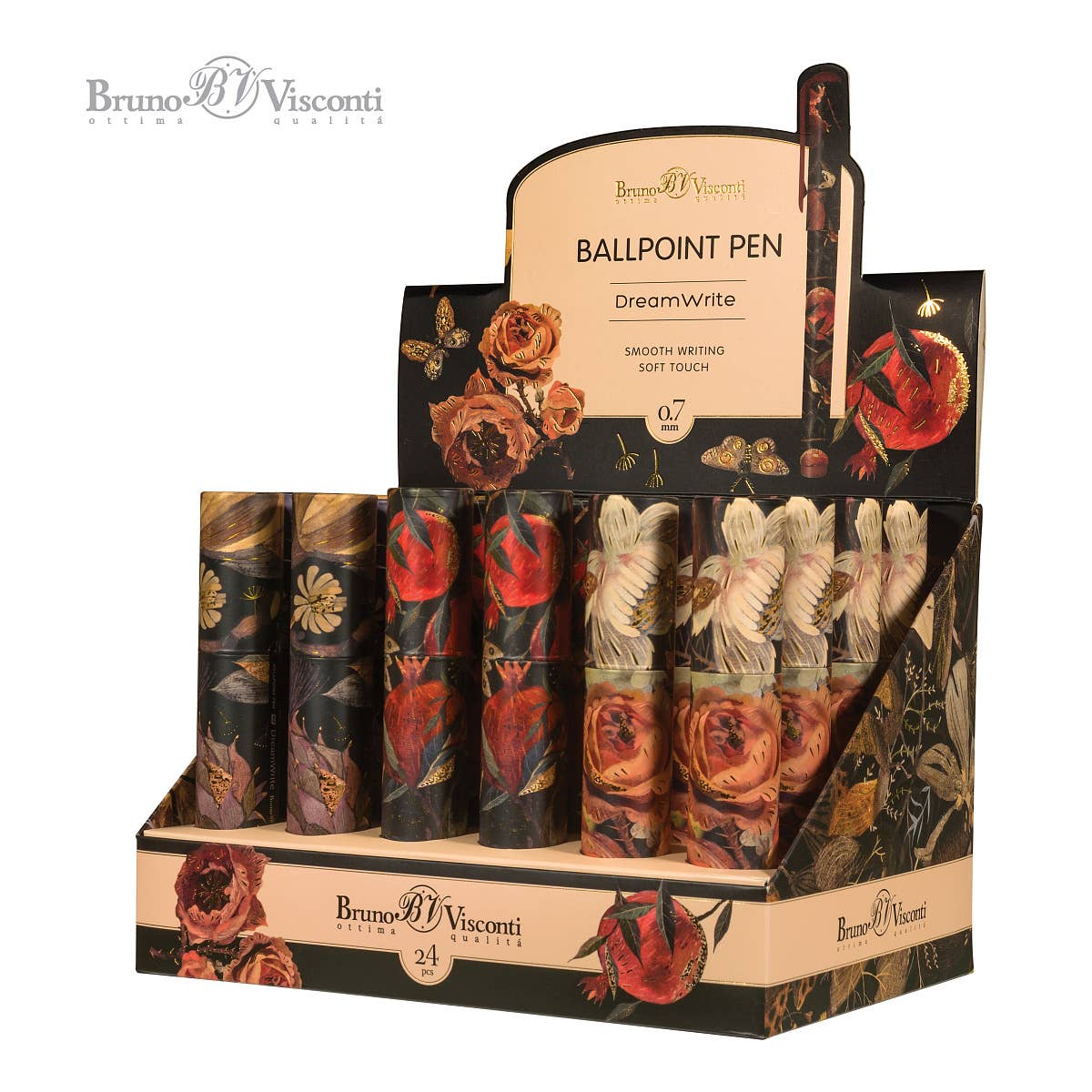 Ballpoint Pen; DreamWrite - Lush Flora Series (Black Ink)
