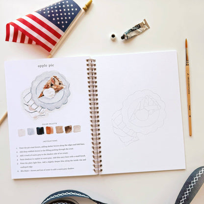 Watercolor Workbook; Americana By Emily Lex