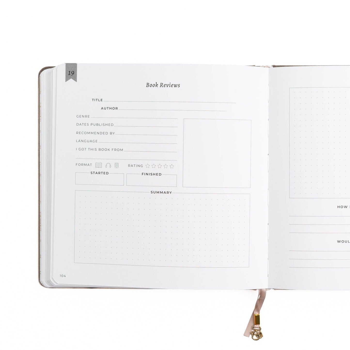 Reading Journal; Vintage Library in Lilac