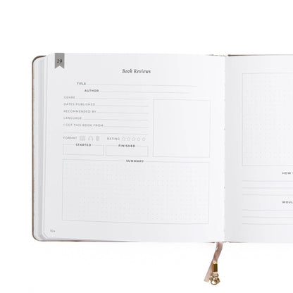 Reading Journal; Vintage Library in Lilac