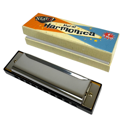 Metal Harmonica; Neato! 4" Retro Classic, vintage toys