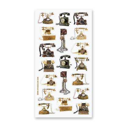 Sticker Sheet; Victorian Telephones