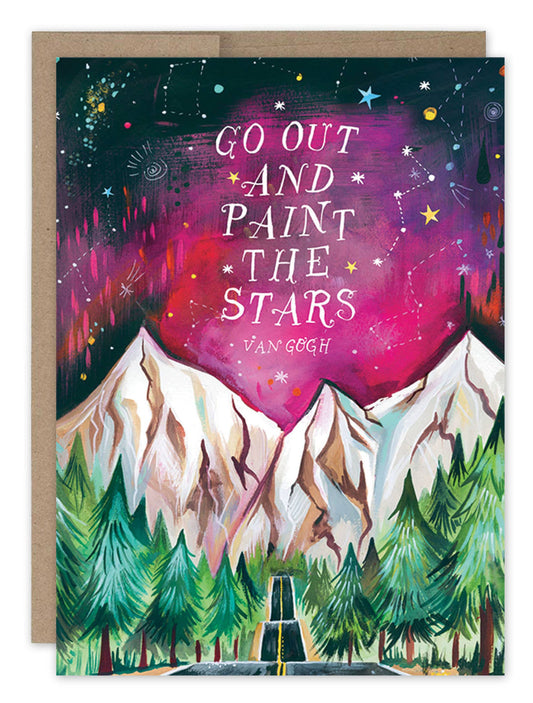 Encouragement Card; Night Sky Paint The Stars