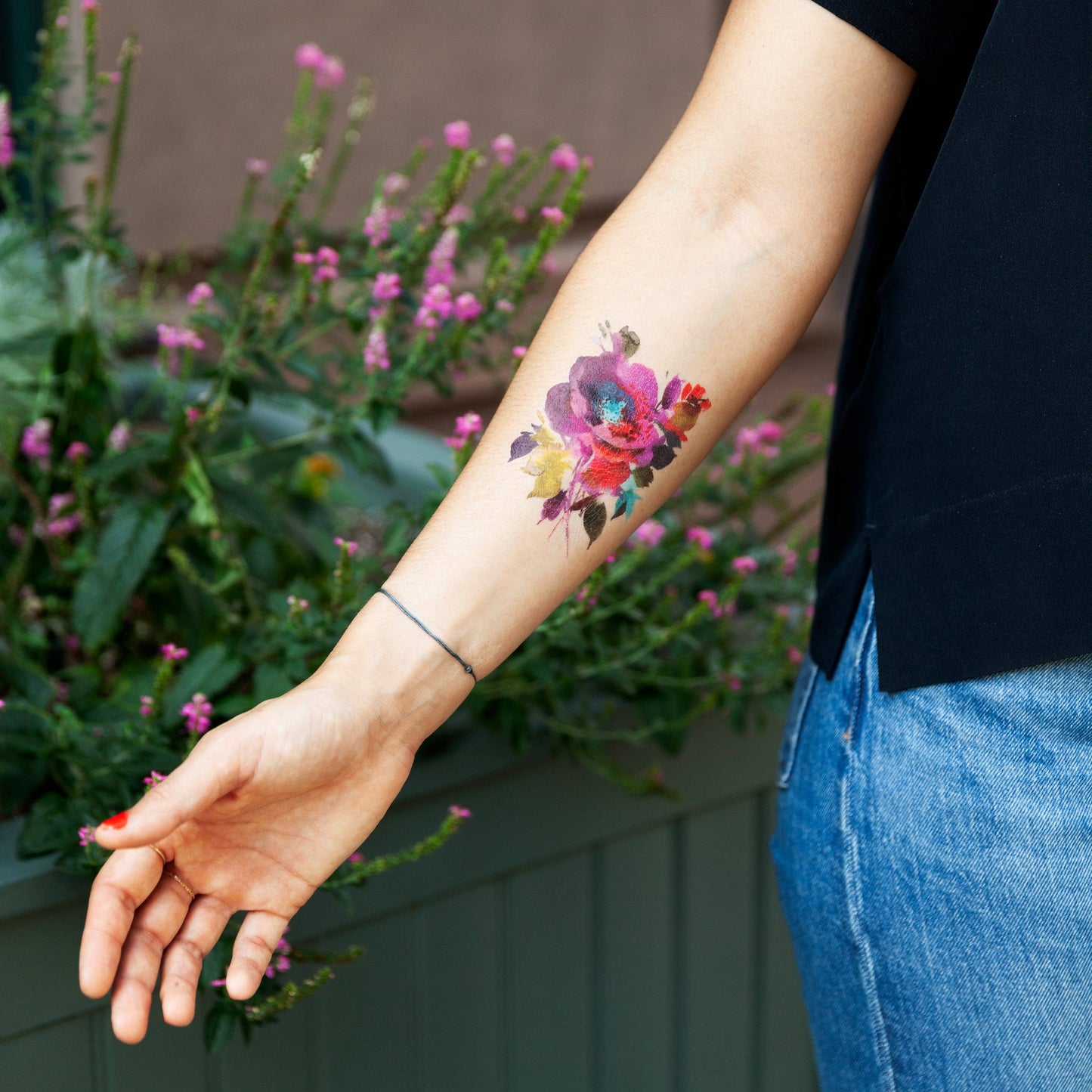 Temporary Tattoo Pack; Festive Floral