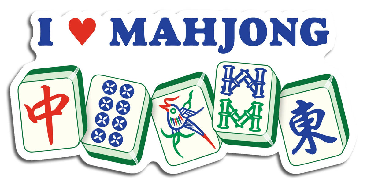 I Heart Mahjong Die Cut Sticker | The Found