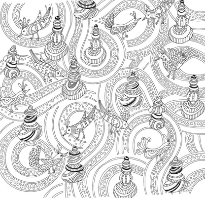 Artist's Coloring Book; Zen Garden