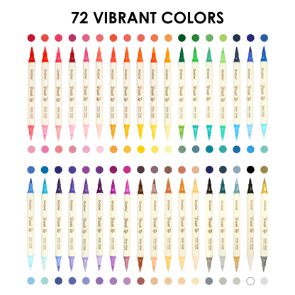 Acrylic Paint Marker Set of 36 (Dual Tone Brush Tip)