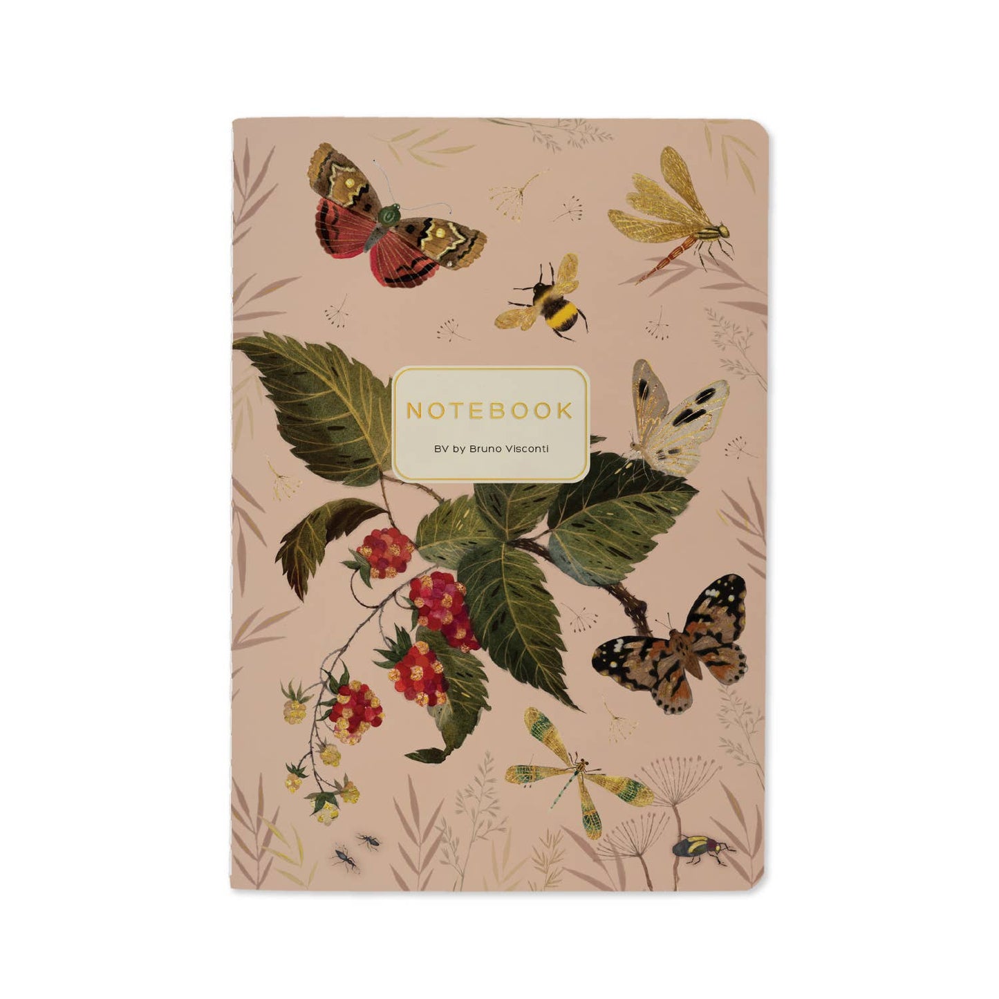 Notebook; Butterflies and Berries (A5 Size)