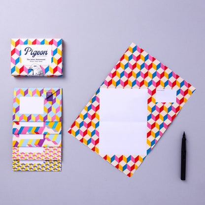 Folding Stationery Letter Set; Urban Pigeon