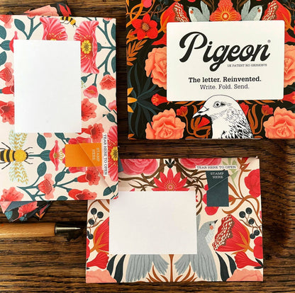 Folding Letter Set; Bright & Beautiful Pigeon | Pigeon Posted