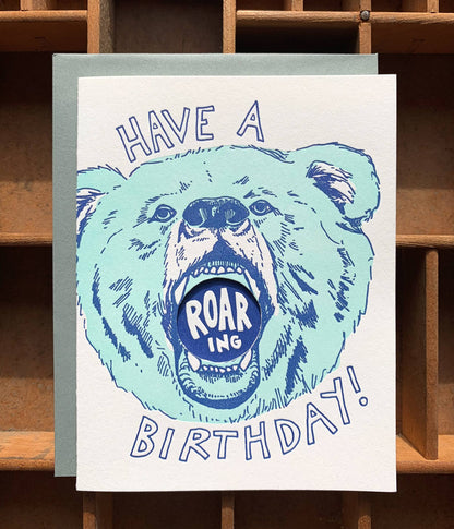 Birthday Card; A Roaring Bear Birthday