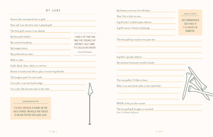Prompted Journal; The Ultimate Golf Journal