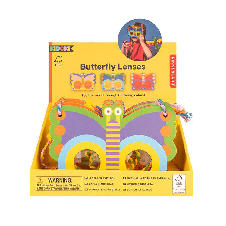 Kaleidoscope Glasses; Kidoki Butterfly | Kikkerland