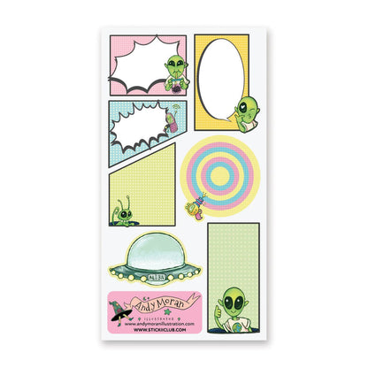 Sticker Sheet; Awesome Aliens’ Labels