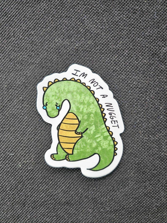Vinyl Sticker; Sad Dino Nugget | ThePlottedPlant