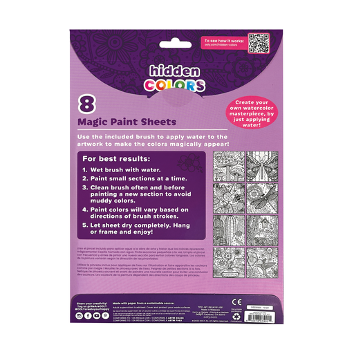 Ooly Hidden Colors: Magic Paint Sheets - Magic Nature (9 PC Set)