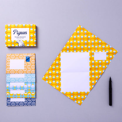 Folding Stationery Letter Set; Pencil Pigeon