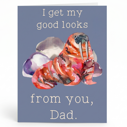 Father's Day Card; Good Looks - Made By Shellie