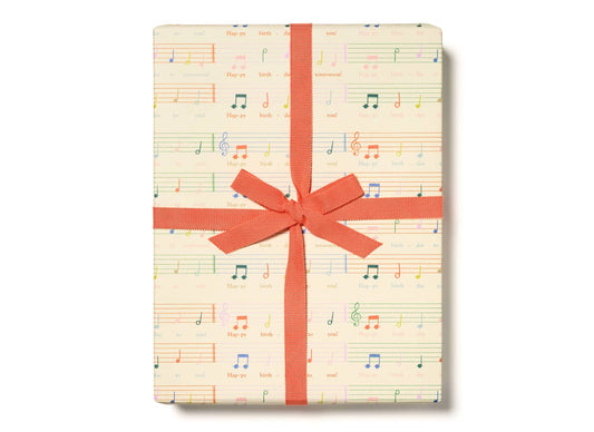 Birthday Song Birthday Wrapping Paper: Flat Sheets