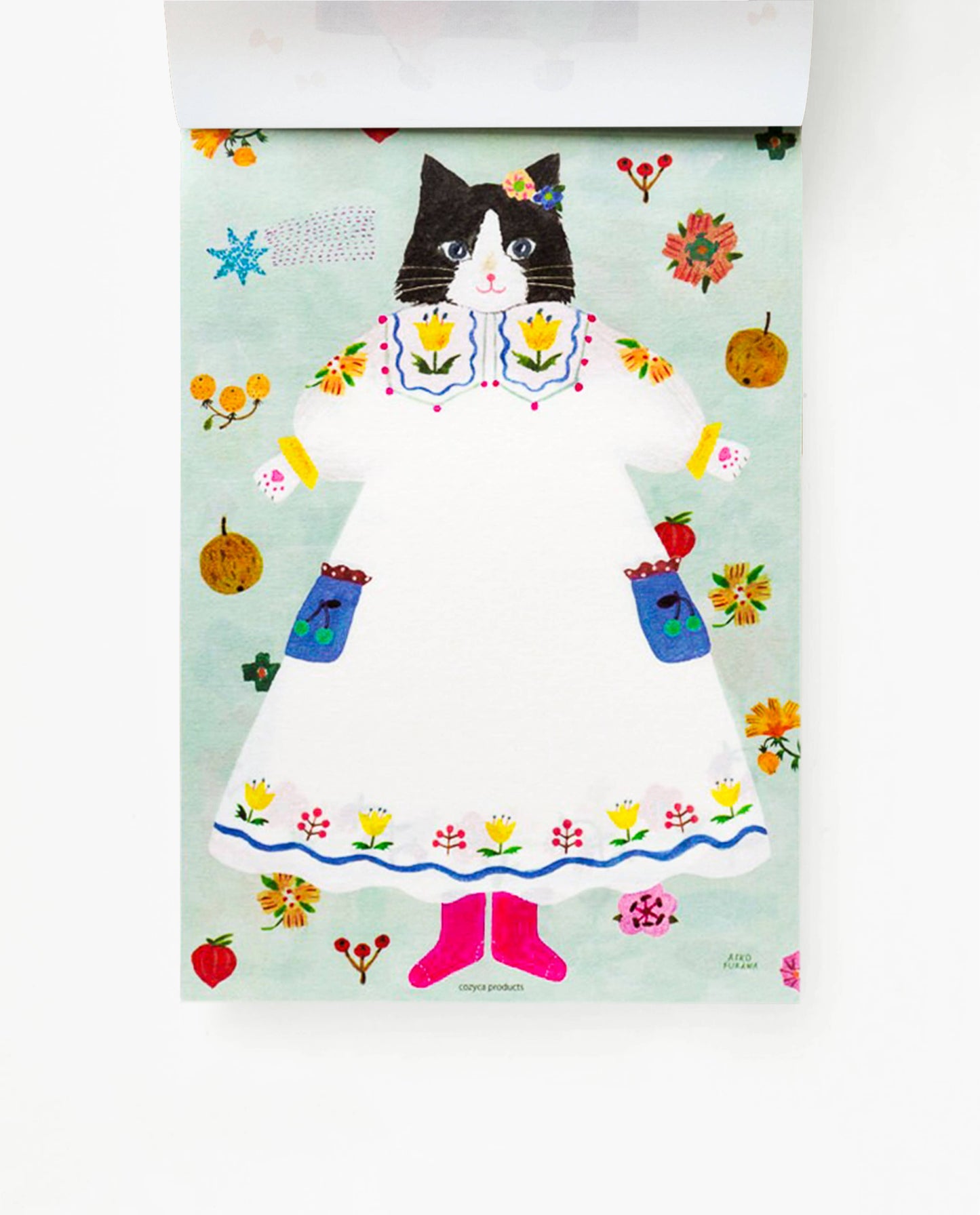 Large Writing Pad - Cat and Onepiece by Aiko Fukawa