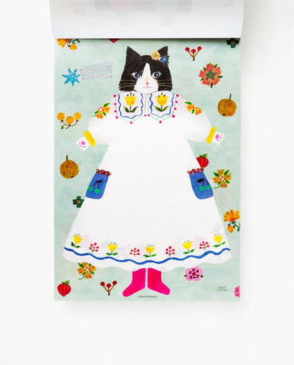 Large Writing Pad - Cat and Onepiece by Aiko Fukawa