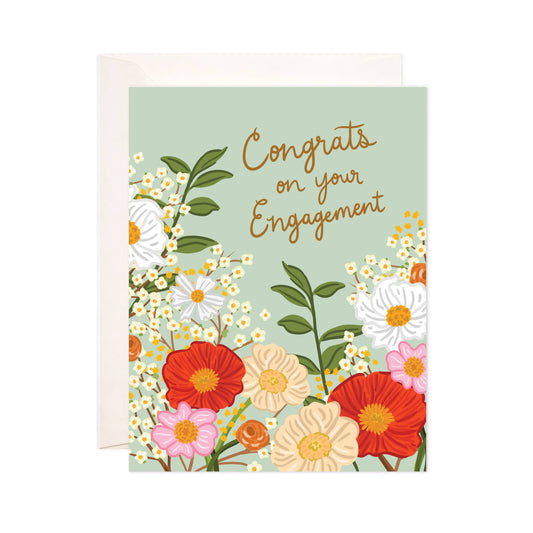 Engagement Card; Congrats (Floral)