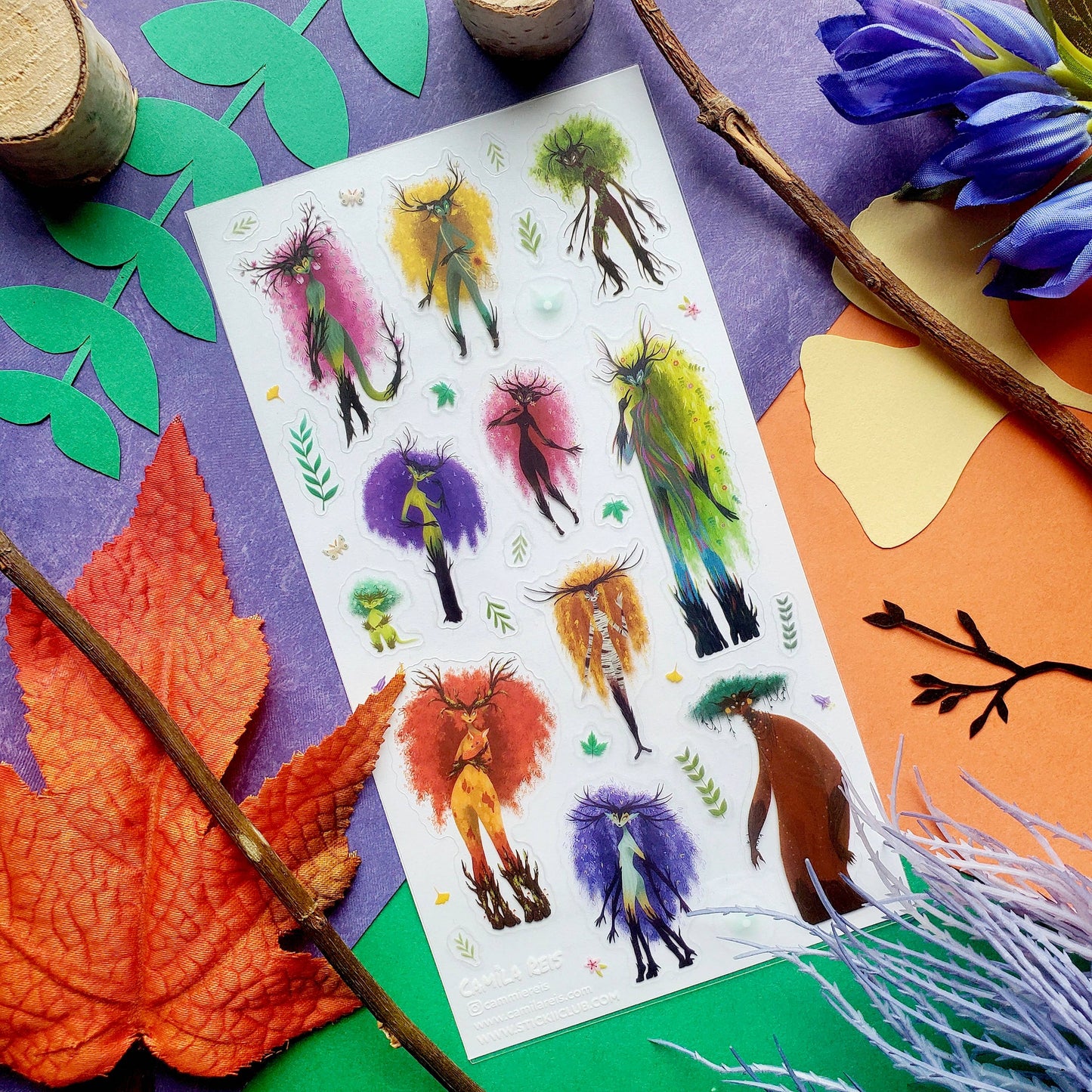 Sticker Sheet; Dryad Forest