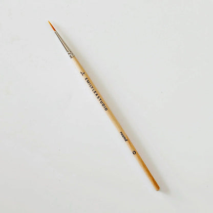 Emily Lex Watercolor Paintbrush Set; Five Wood Brushes