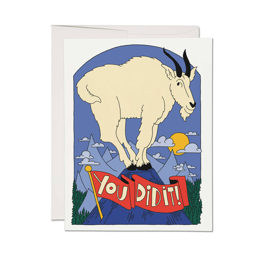 Congratulations Card; Proud Goat