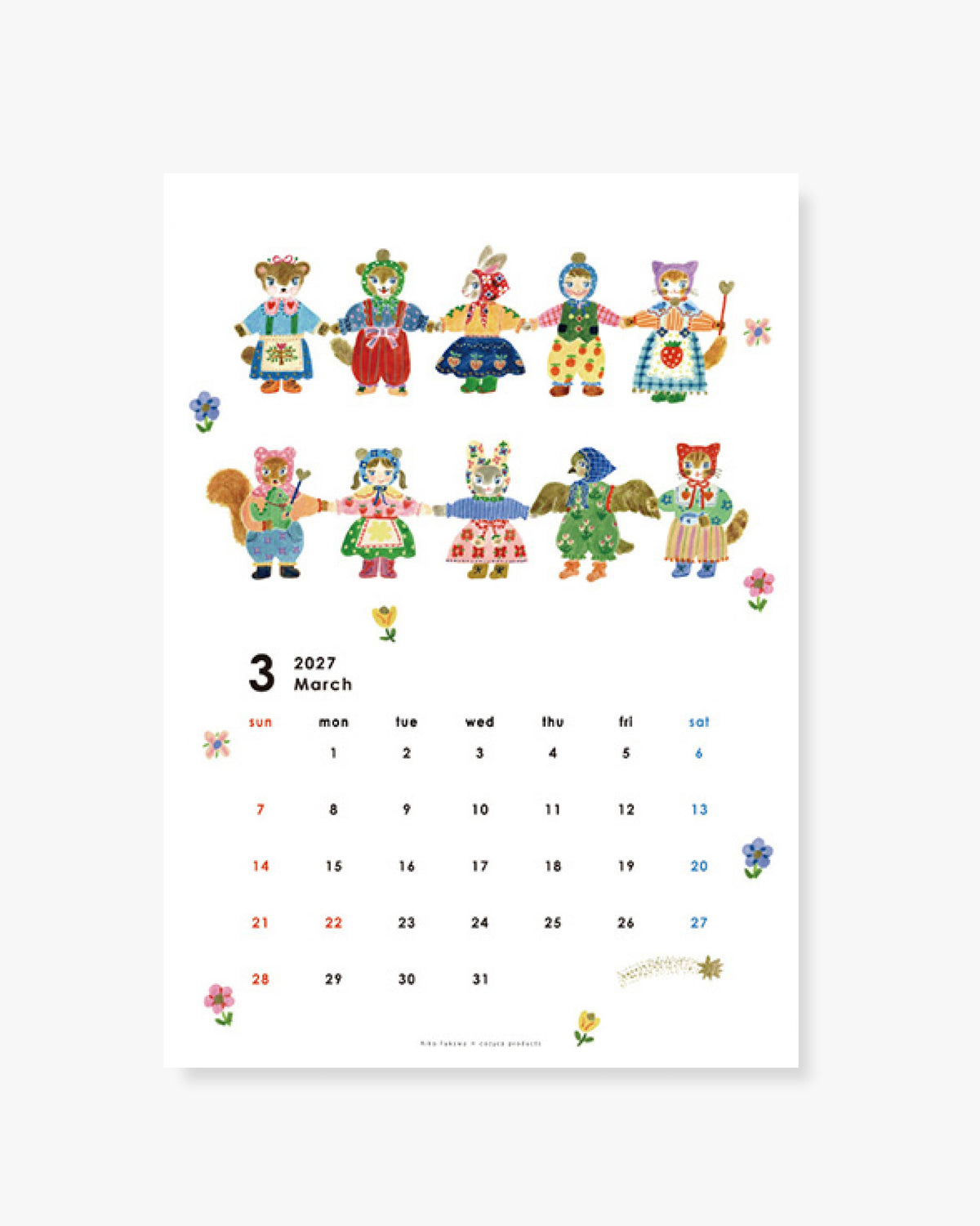 Wall Calendar; Aiko Fukawa 2027 | Her Winter Flowers