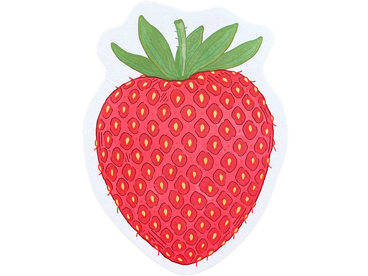 Postcard; Strawberry (Large Cut-Out)