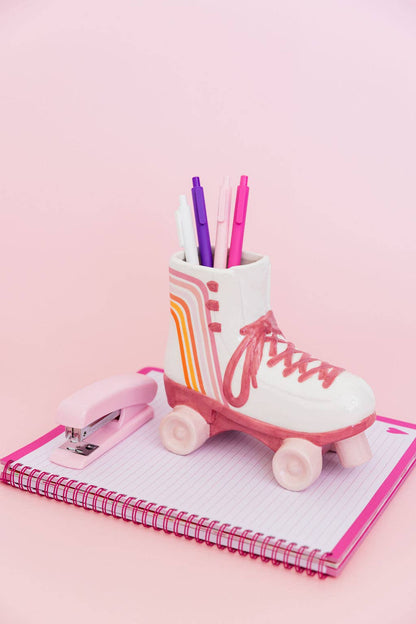 Ceramic Vase; Roller Skate