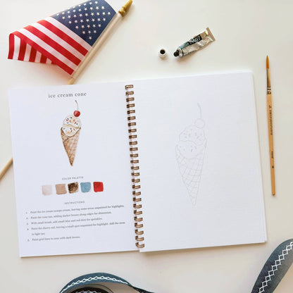 Watercolor Workbook; Americana By Emily Lex