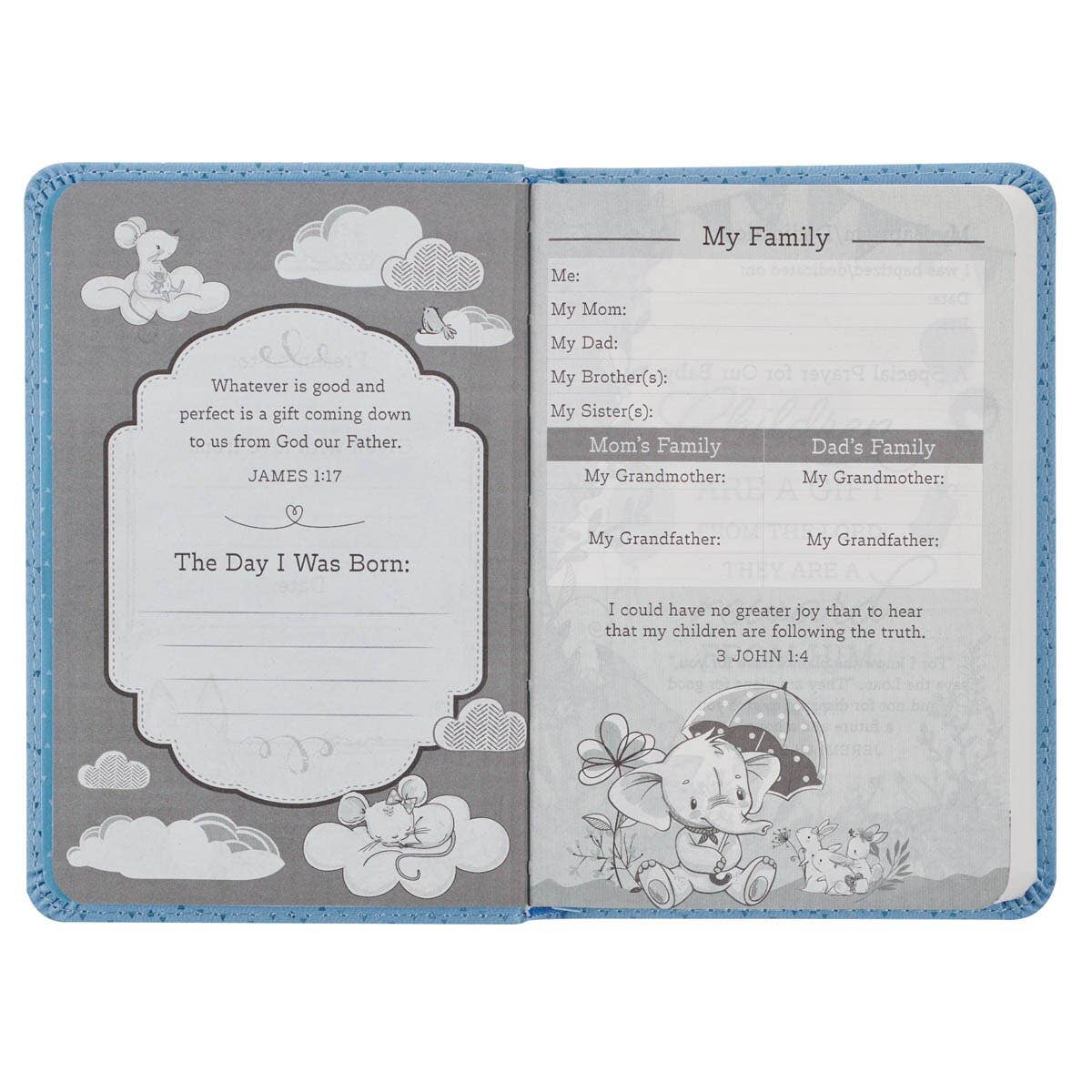 Bible NLT Infant New Testament (Faux leather, Blue)