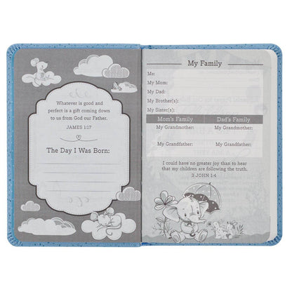 Bible NLT Infant New Testament (Faux leather, Blue)