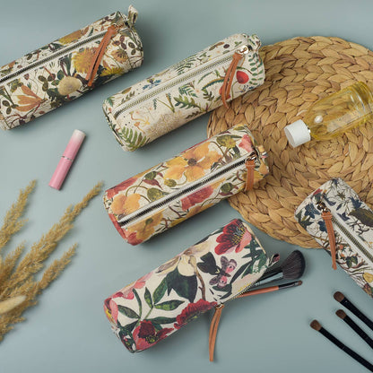 Pencil Pouch; Forest Flowers on White - BV by Bruno Visconti