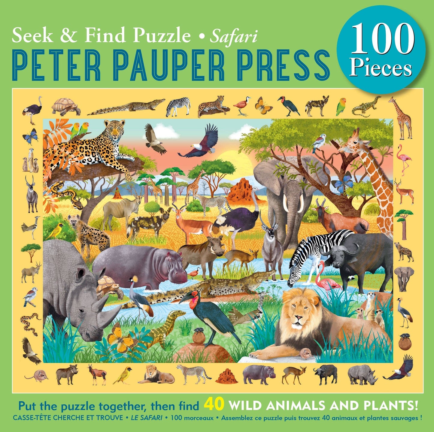 Jigsaw Puzzle; Safari Seek & Find (100-Piece)