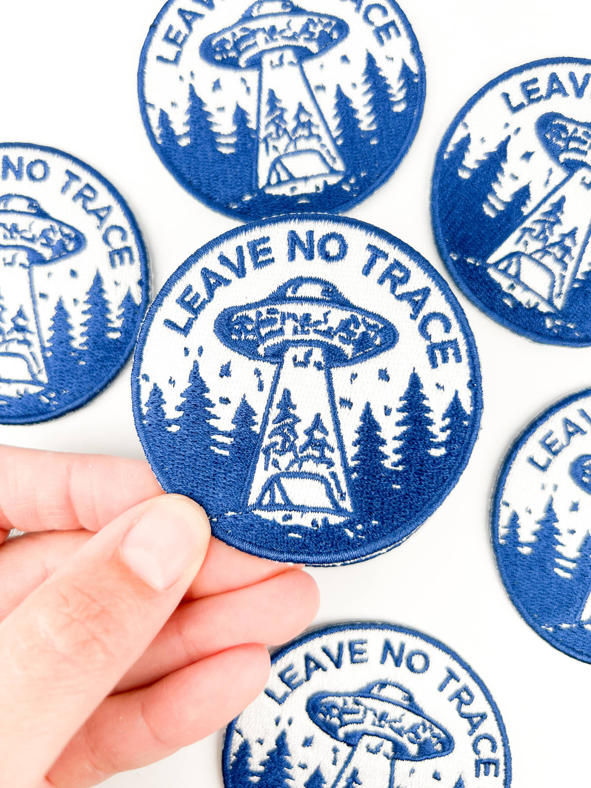 Iron-On Patch; Leave No Trace UFO | Field Trip Threads