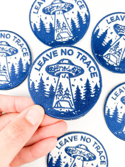 Iron-On Patch; Leave No Trace UFO | Field Trip Threads