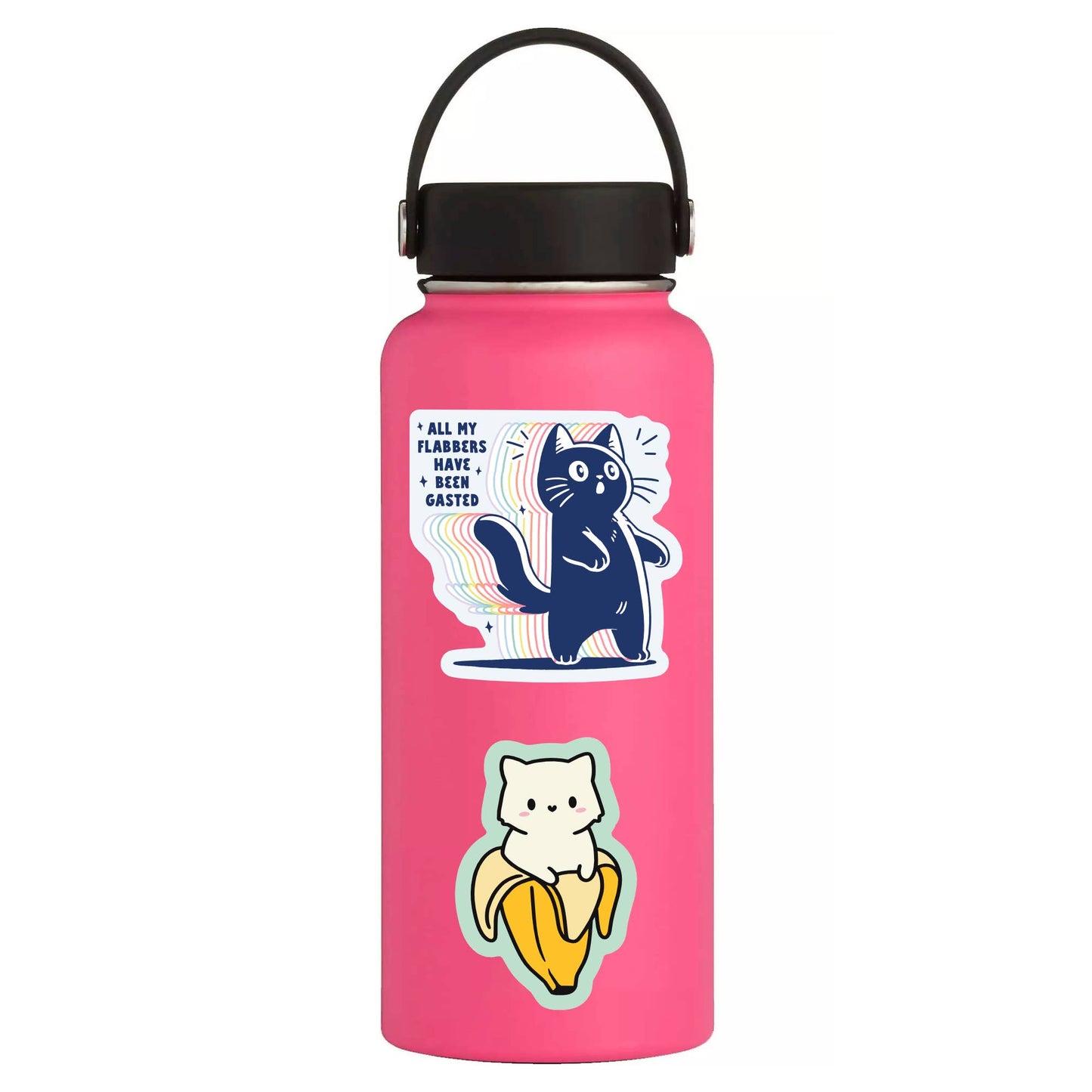 Vinyl Sticker; Flabbers (Funny Cute Kitty Cat Sarcastic High Quality)