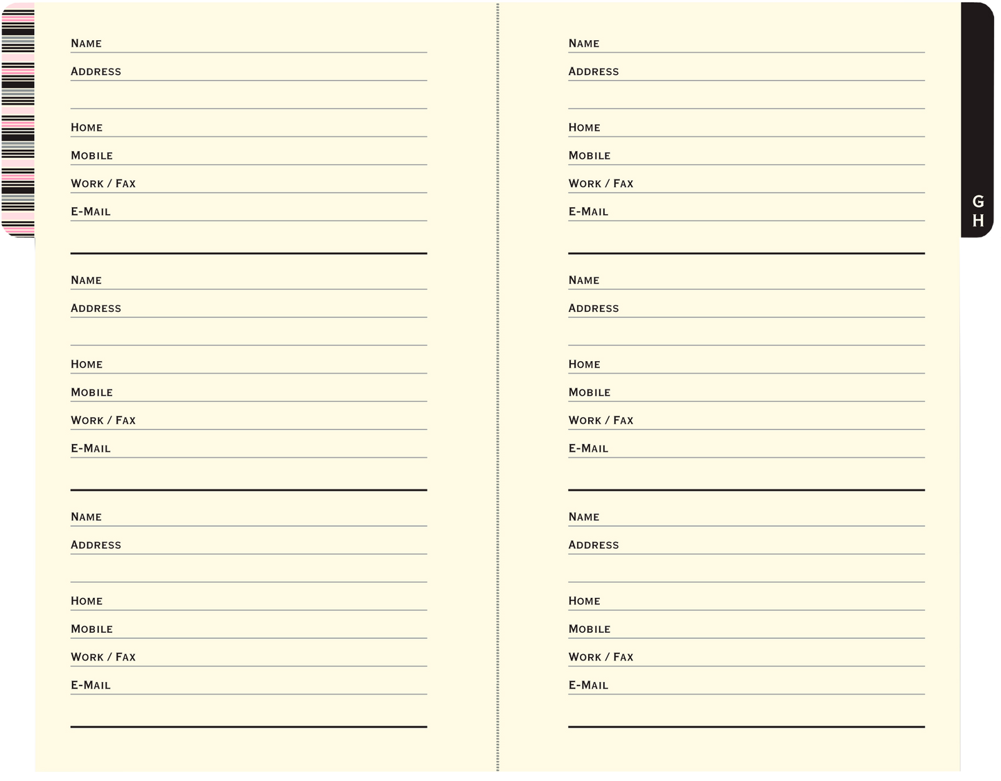 Address Book; Little Pink Book Of Addresses