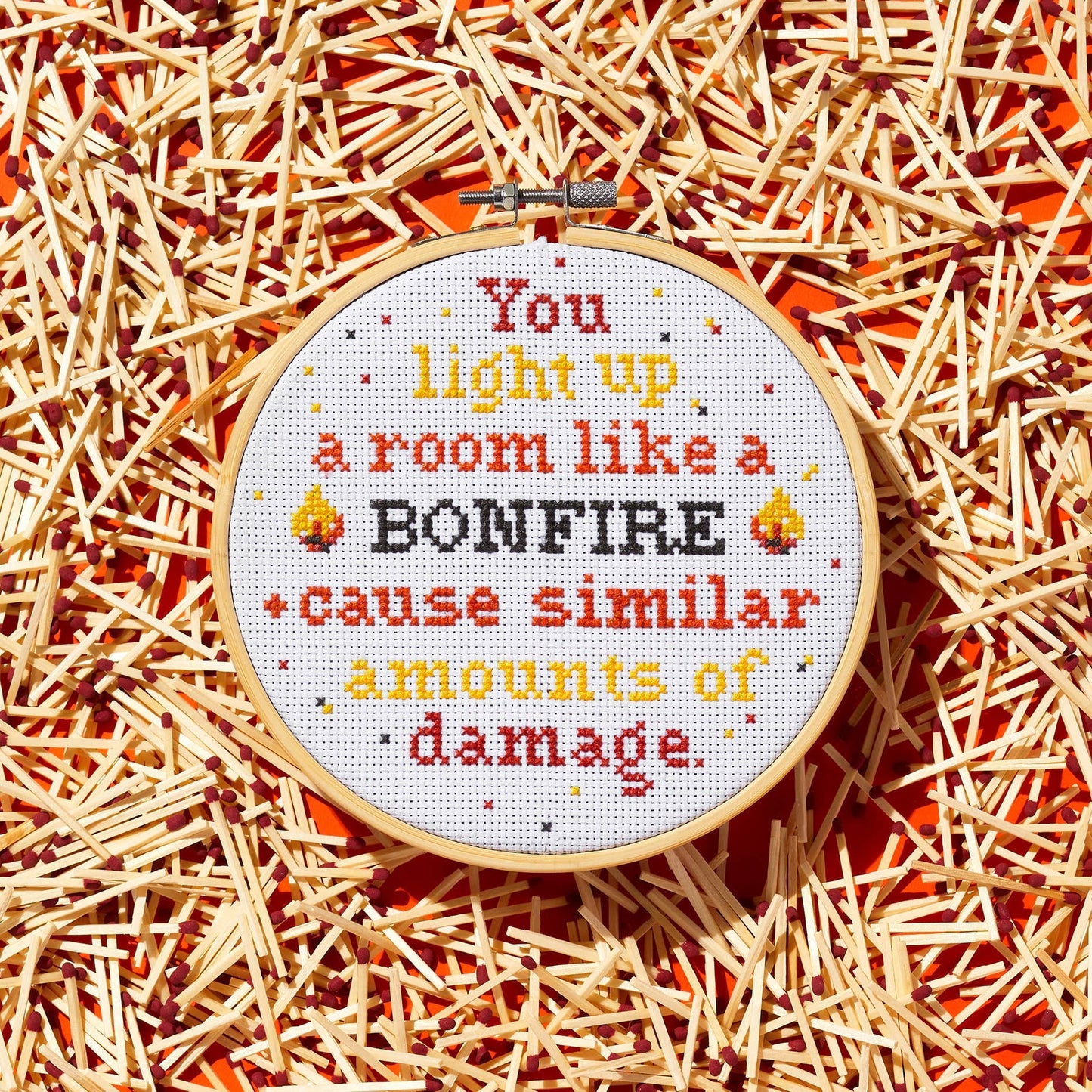 Cross Stitch Kit; You Light Up A Room By Brass Monkey