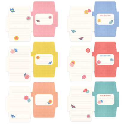 Mini Memo with Stickers; Plaid Blossoms